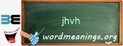 WordMeaning blackboard for jhvh